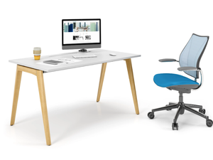 ACCADEMIA - Wooden workstation desk with cable management _ Cider Edition